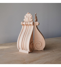 Interior carved corbel with scales pattern from beech