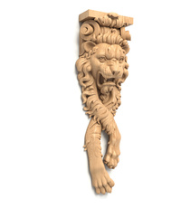 Elegant floral corbel from solid wood, Right

