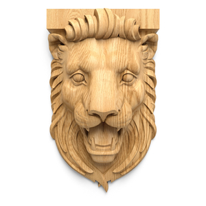 This corbel, shaped like a lion head in antique style, exudes regal sophistication and power. With i..