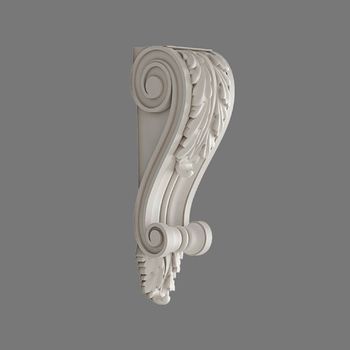 Ornate Polyurethane Corbel with Acanthus Leaf & Volute Design