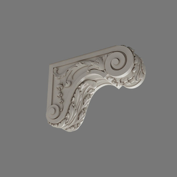 Decorative Polyurethane Bracket with Classic Scrollwork & Acanthus Leaves