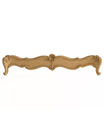Long shelf with pair of corbels lions