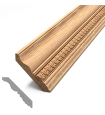 Classic style handcrafted crown moulding from natural wood