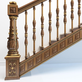 Round staircase post, Decorative wood post for stair