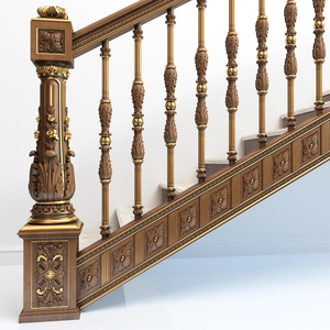 This wooden staircase post is made in the wonderful Classic style. Its massive rounded shape that em..