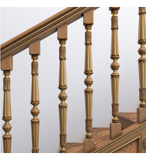 Wooden Carved Victorian stairs baluster with acanthus
