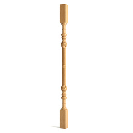 Classic wooden stairs baluster, Symmetrical carved spindle