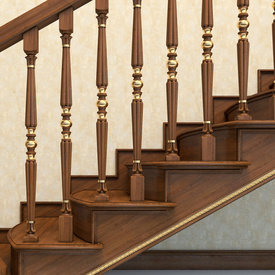 Staircase decorative spindle, Architectural oak baluster