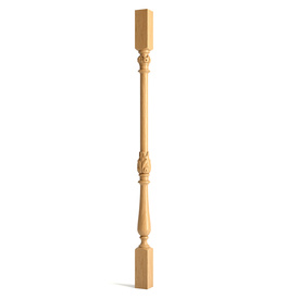 Hand carved wood baluster, Unfinished stair baluster