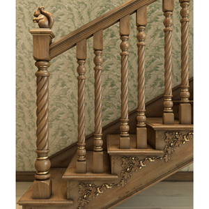 This handcrafted stair post is presented in the best traditions of the Classic style. It is a laconi..