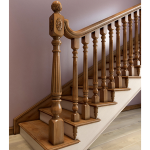 This carved staircase post is made in the best traditions of the Classic style. It is a popular laco..