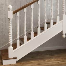Wood carving banister newel post design - Wooden stair parts