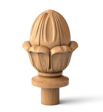 Decorative Antique style wooden staircase finial
