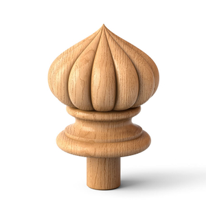 Architectural wooden Onion railing post topper