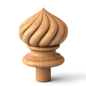 Architectural wooden Onion railing post topper