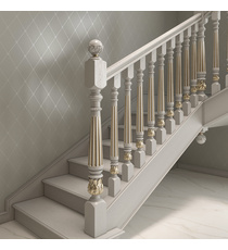 Round classic wooden balusters for staircase