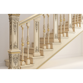 Antique oak stair balusters  - Stair parts