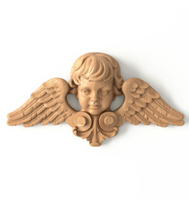 Carved Wood Wall Decor Lion Head Square-shaped