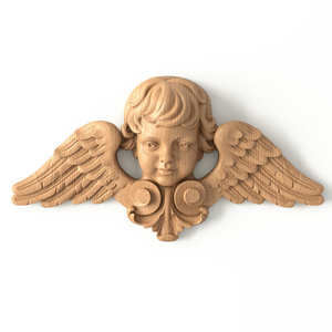 Carved Winged Cherub Wall Decor