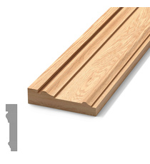 Universal decorative moulding from solid wood