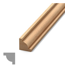 Smooth decorative wooden moulding for windows