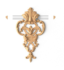 Decorative solid wood onlay for mouldings