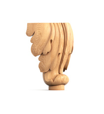 Furniture feet with acanthus leaf round Baroque style (1 PC)