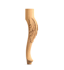 Decorative round table leg from solid wood (1 pc.)