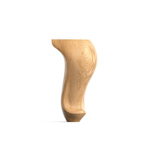 Curved Acanthus leaf wooden leg for furniture (1 pc.)