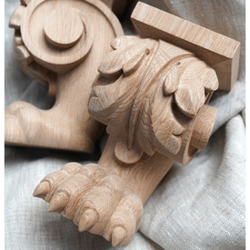 Antique carved furniture feet  - wooden carved furniture parts