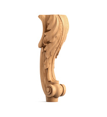 Unfinished hardwood Antique style carved furniture legs (1 pc.)