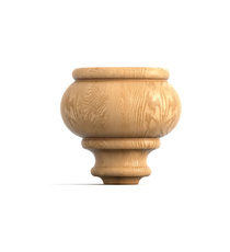 Classic style rounded wooden furniture leg (1 pc.)