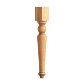  Carved stool legs, Round oak legs for furniture