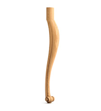 Traditional cabriole solid wood hair legs (1 pc.)