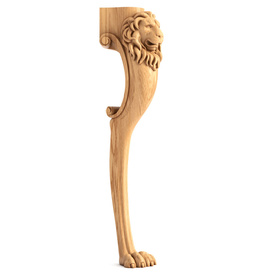 Unfinished lion table legs, Unique oak carved legs
