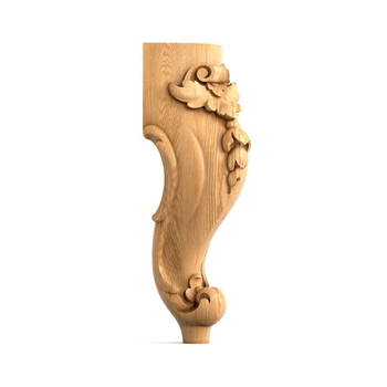 Wooden furniture feet with acanthus leaf queen Anne (1 PC)