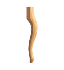 Decorative hexagonal furntгre leg from solid wood (1 pc.)
