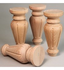 Architectural solid wood conical legs for furniture