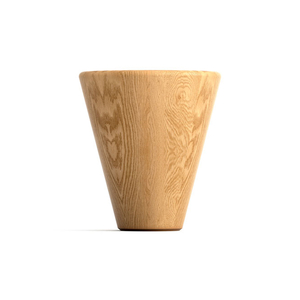 Furniture feet wooden rounded cup and cover from oak