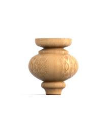 Classical rounded solid wood legs for ottomans (1 pc.)