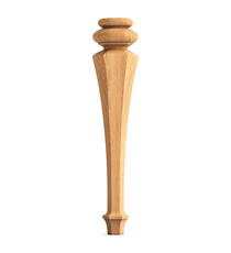 Classical style oak handcrafted furniture leg (1 pc.)