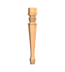 Hand carved wooden conical supports for furniture (1 pc.)