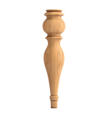 Traditional rounded wooden furniture legs (1 pc.)