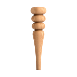 These turned wood coffee table legs have a captivating design featuring a stack of spheres on their ..