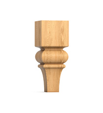 Unfinished Classical style furniture leg from solid wood (1 pc.)