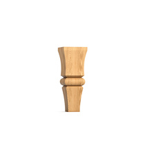 Unfinished Classical style furniture leg from solid wood (1 pc.)