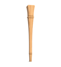 Long Classical style rounded furniture leg from wood (1 pc.)
