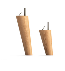 Oak furniture legs with original polyurethane decorative elements (1 pc.)