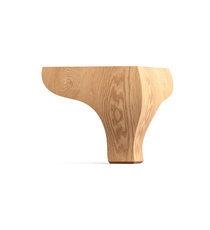 Decorative round table leg from solid wood
