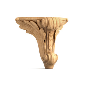 Victorian style wood carved furniture feet with acanthus leaf